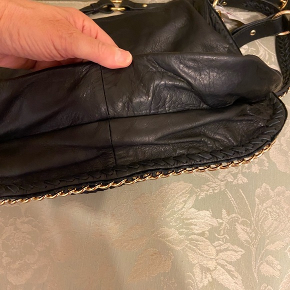 Sabina New York Black genuine Leather Crossbody/Messenger Bag NWT - Picture 8 of 16